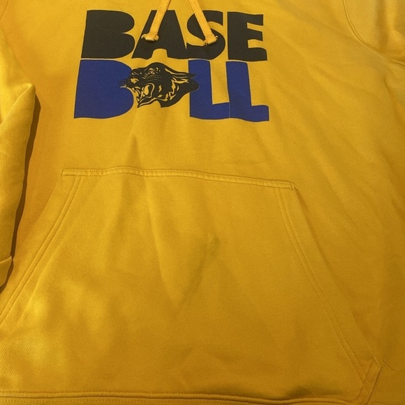 Nike ‘Base Ball’ L/S Hoodie Mustard Yellow Size XL *Small Flaw - Picture 4 of 8